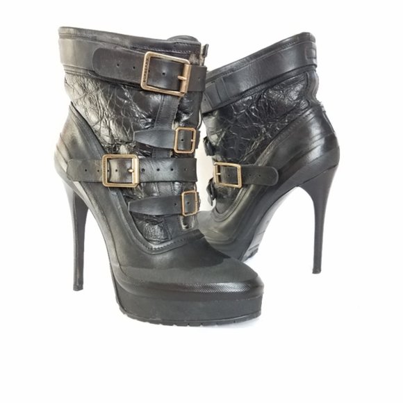 Burberry Leather Ankle Moto Boots - size 39 - Picture 3 of 6